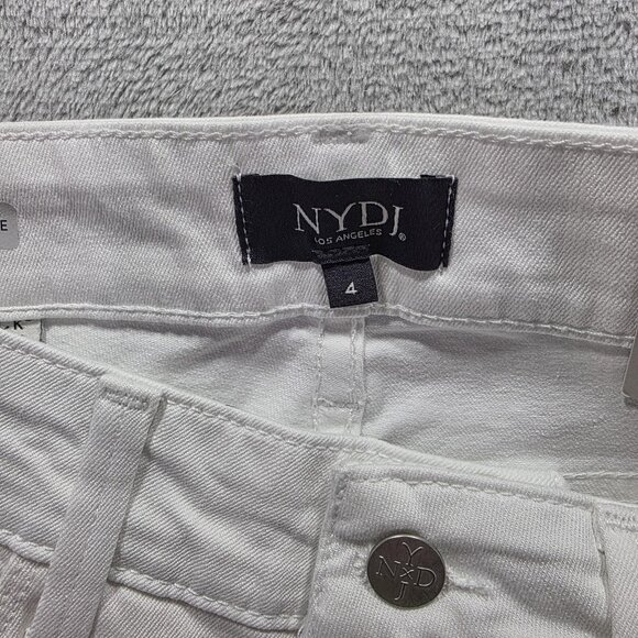 NYDJ Jeans Womens 4 Optic White Alina Convertible Ankle Lift Tuck Stretch Denim - Picture 10 of 16